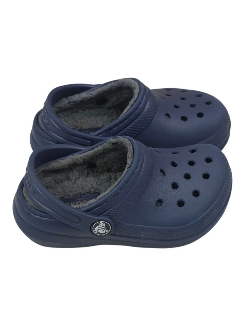 Crocs Kids Classic Lined Clogs Size C8 Warm Fuzzy Lining Lightweight 7.5